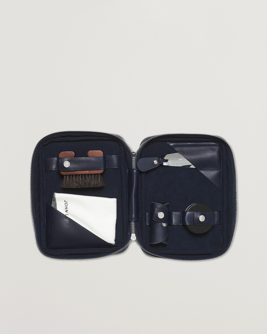 Men | Luxury Classics | John Lobb | Shoe Care Travel Case Navy