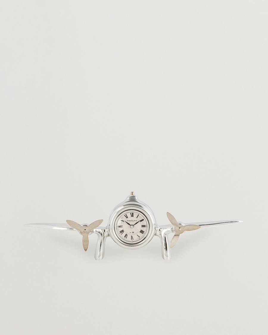 Authentic Models Art Deco Flight Clock Silver – Silver