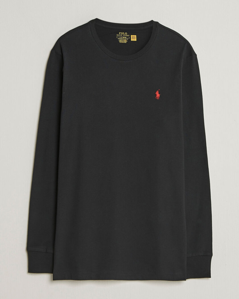 Polo Ralph Lauren Long Sleeve Crew Neck Tee Polo Black – Black