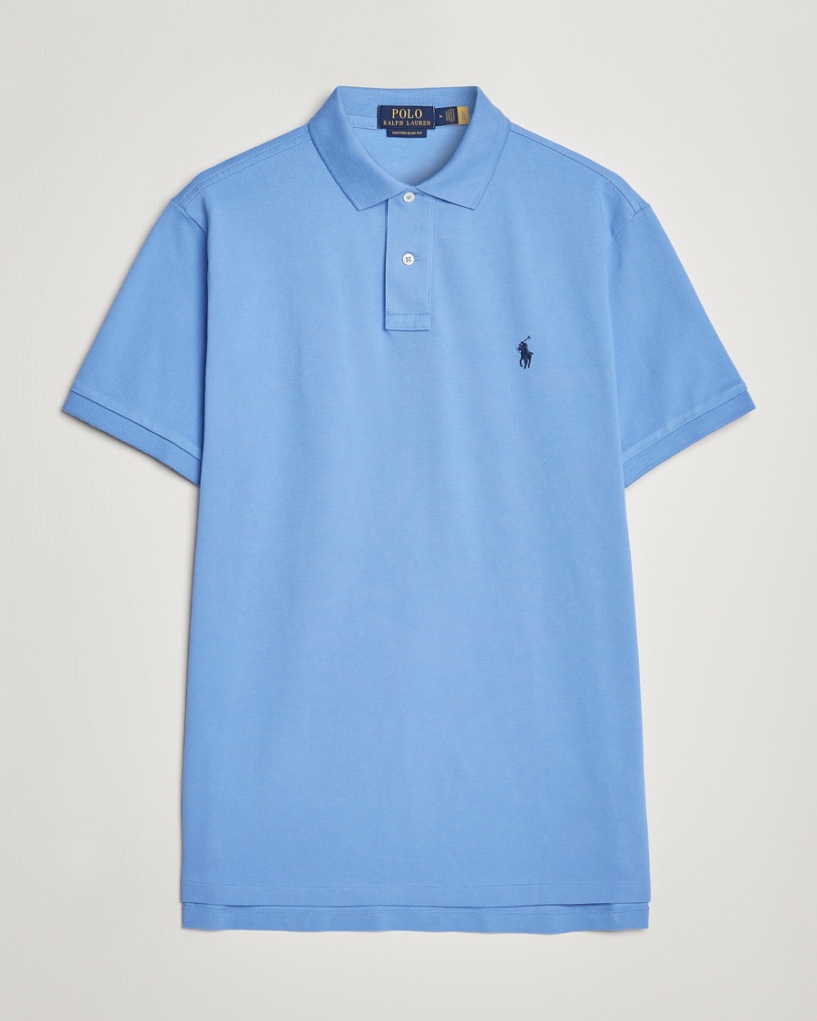 Men | Polo Shirts | Polo Ralph Lauren | Custom Slim Fit Polo Harbour Island Blue