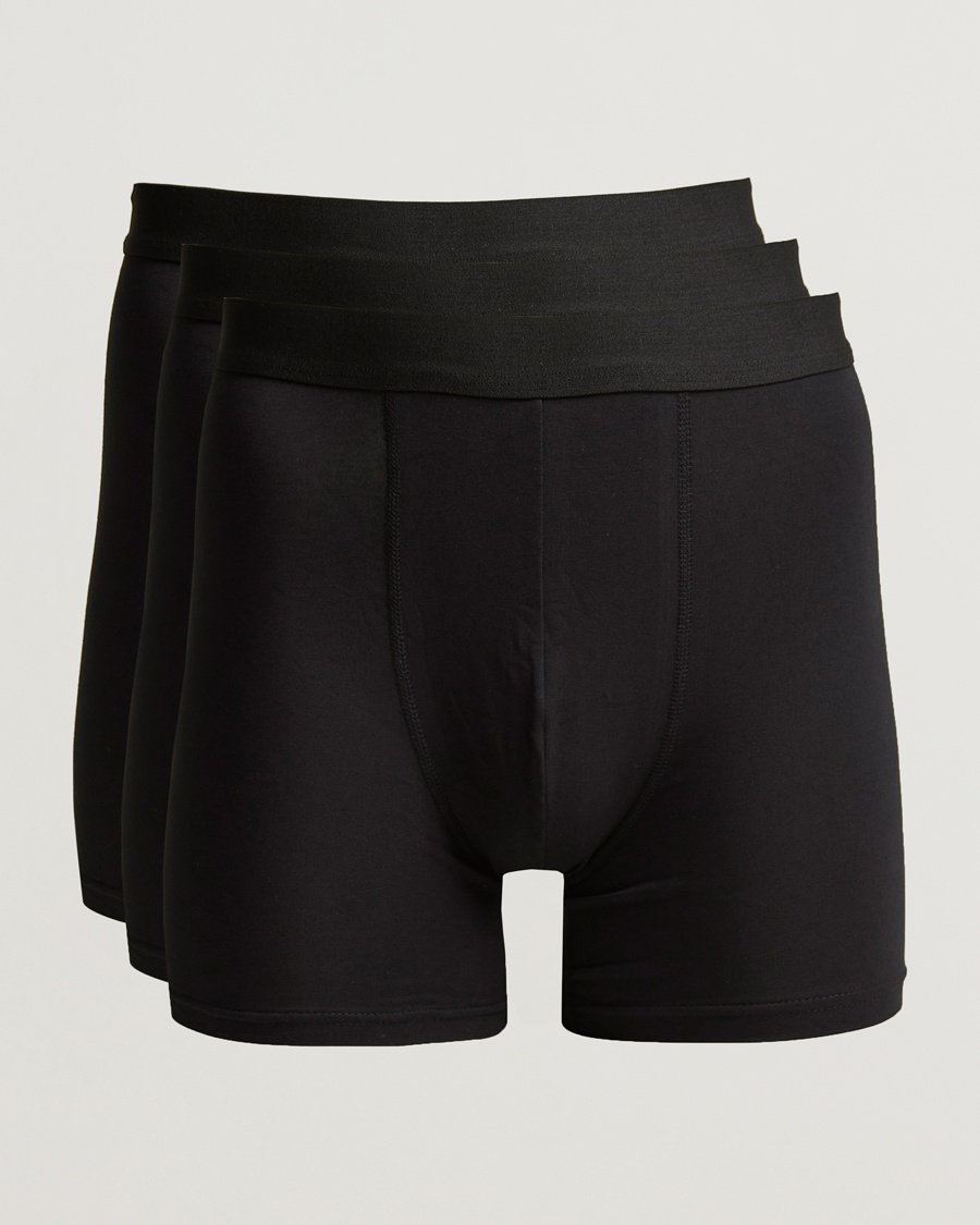 Bread & Boxers 3-Pack Long Boxer Brief Black – Black
