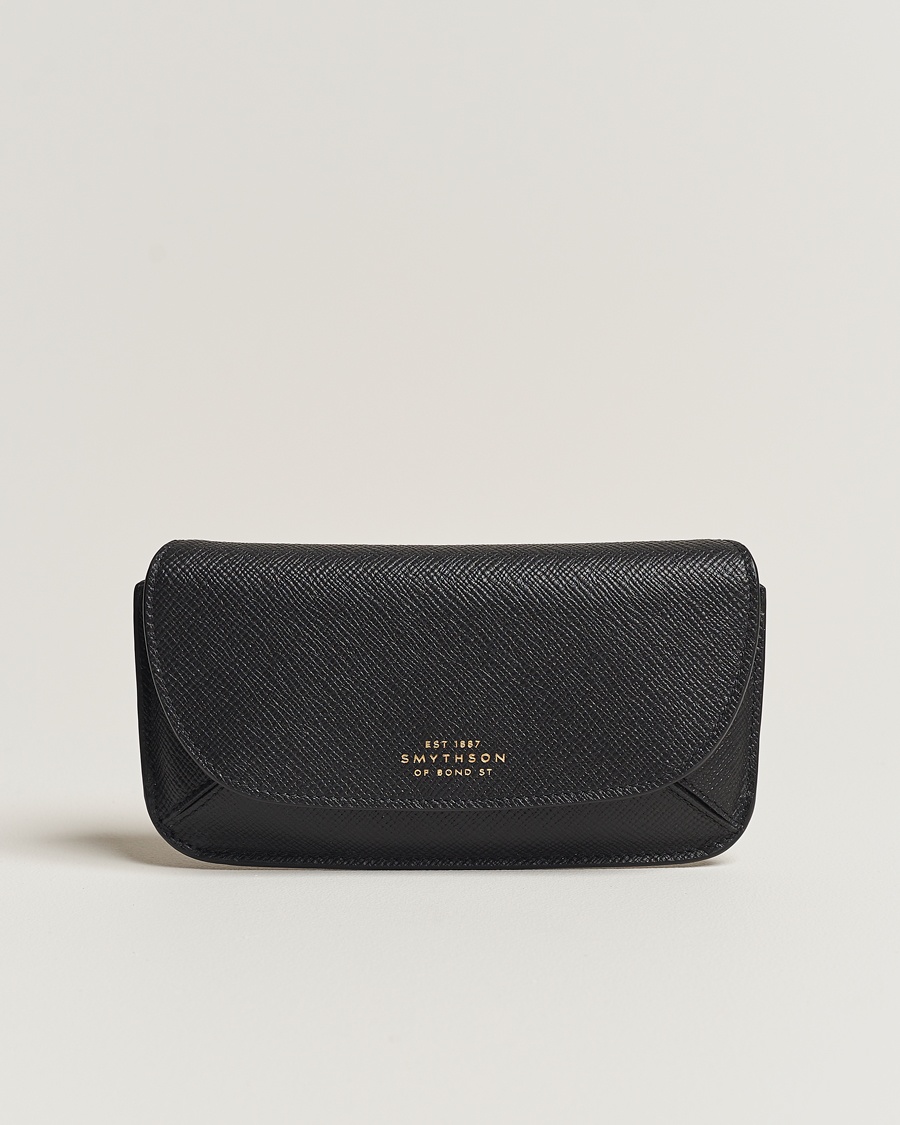 Smythson Panama Hard Sunglasses Case Black – Black