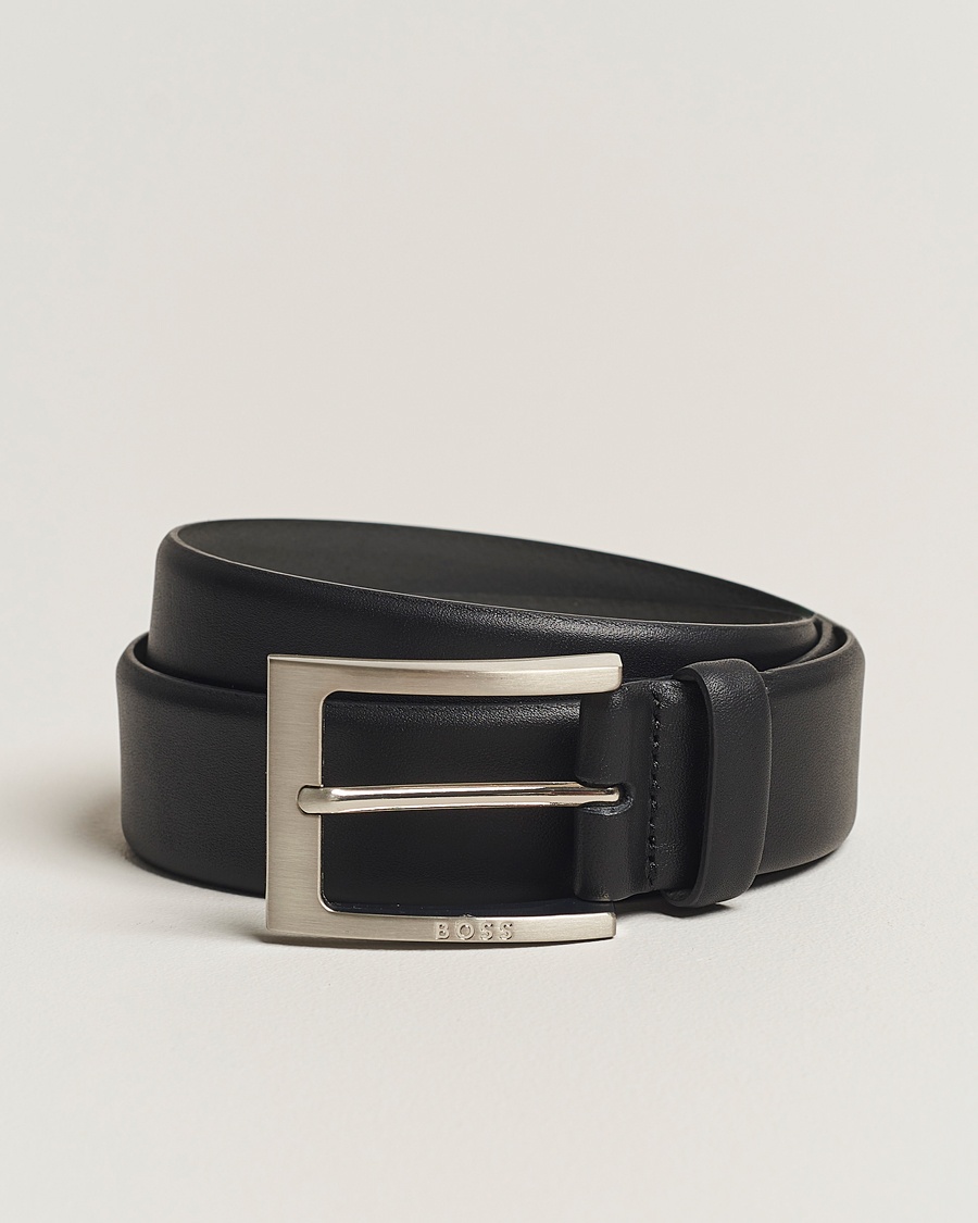 Barnabie Leather Belt 3,5 cm Black – Black