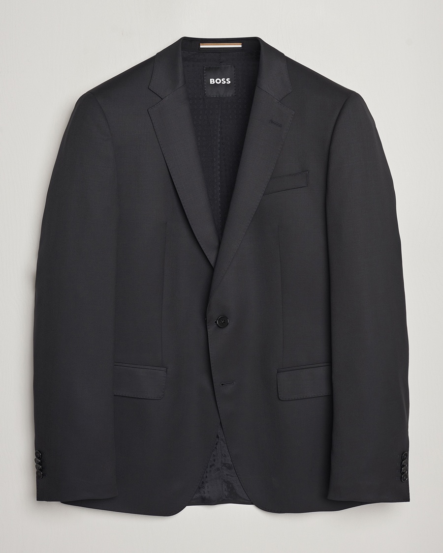 BOSS BLACK Huge Slim Fit Wool Blazer Black – Black