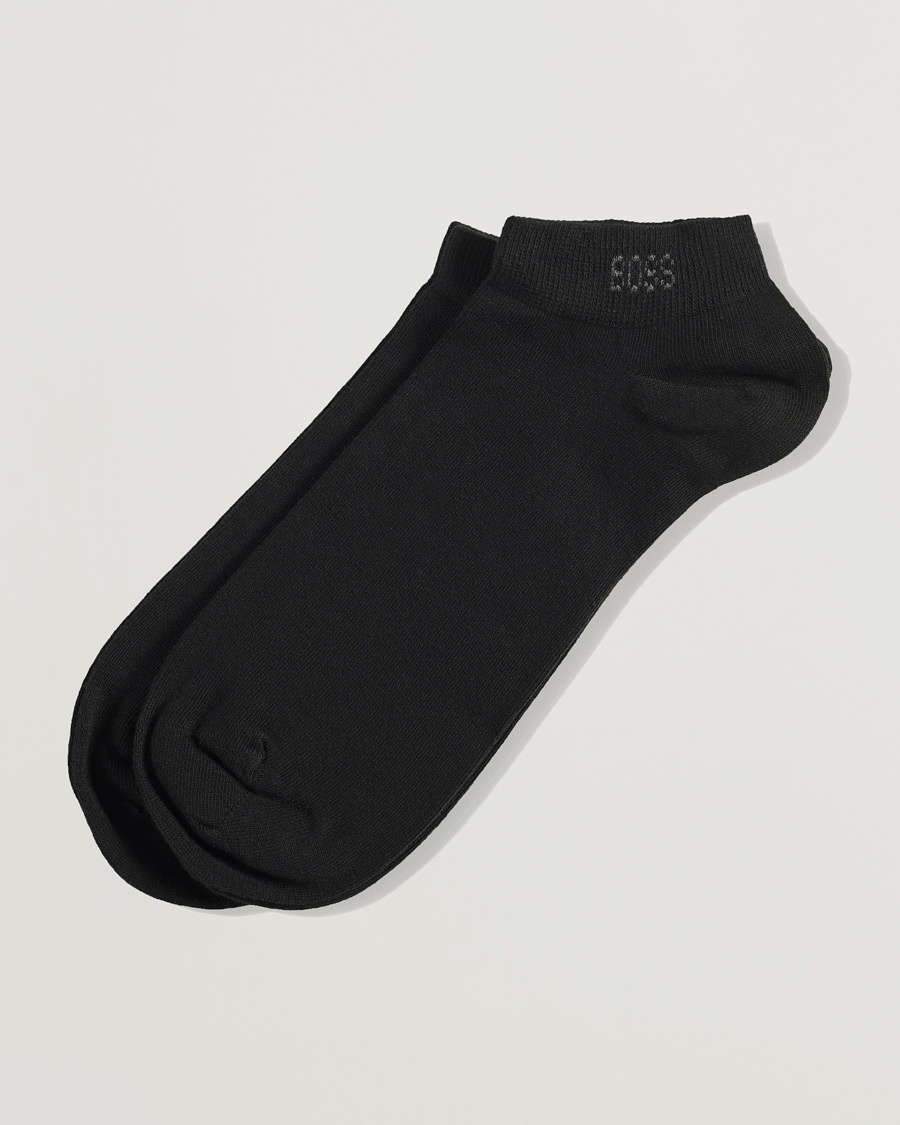 BOSS BLACK 2-Pack Sneaker Socks Black – Black