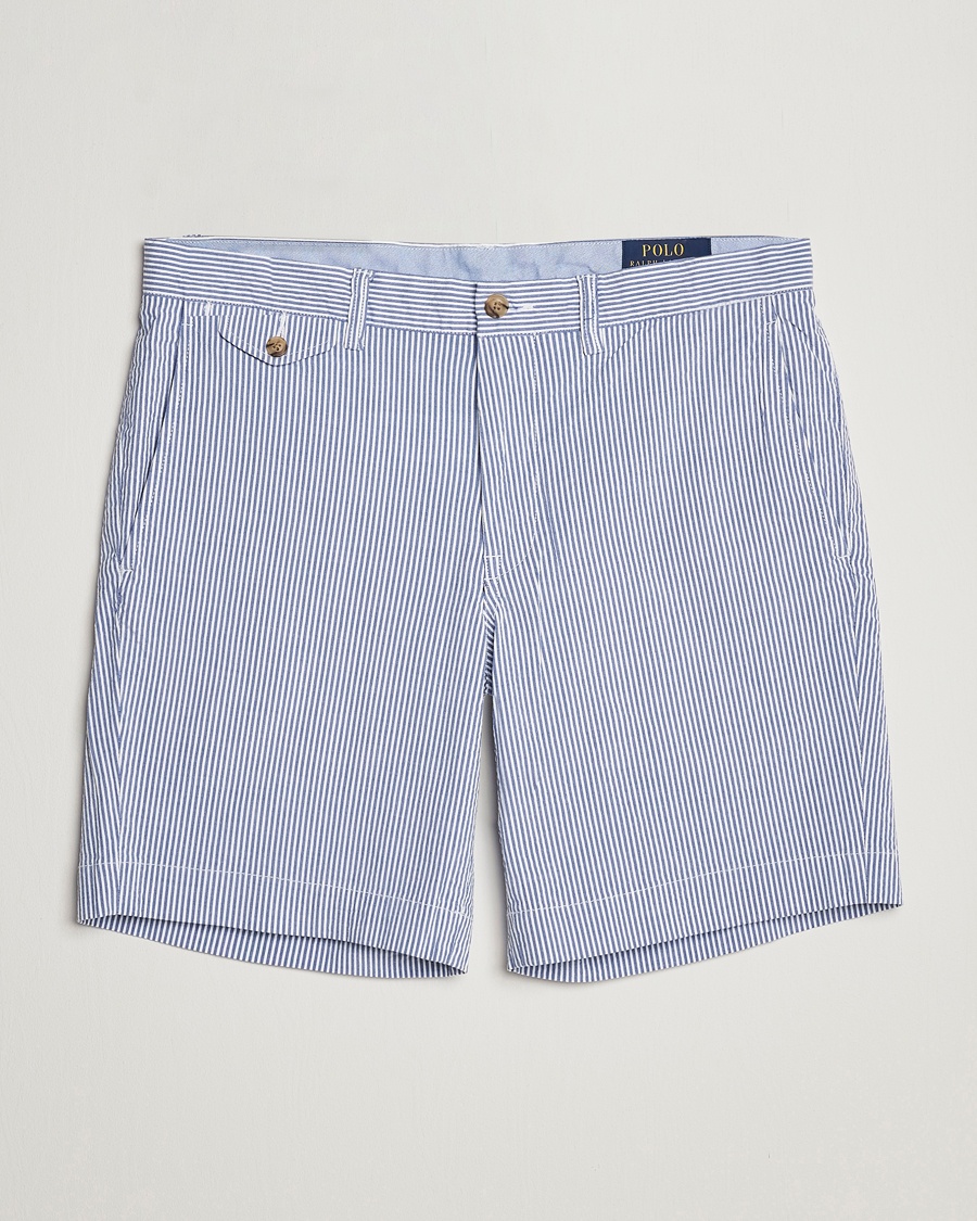 Men | World of Ralph Lauren | Polo Ralph Lauren | Bedford Seersucker Shorts Blue/White