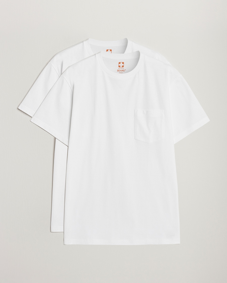 BEAMS PLUS 2-Pack Pocket T-Shirt White – White
