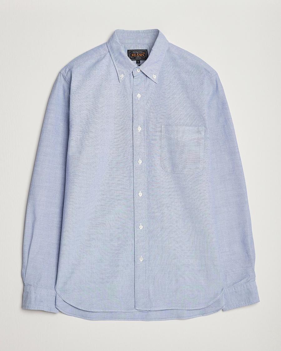 BEAMS PLUS Oxford Button Down Shirt Light Blue – Blue