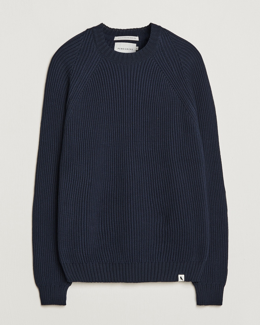 Peregrine Harry Organic Cotton Sweater Navy – Blue