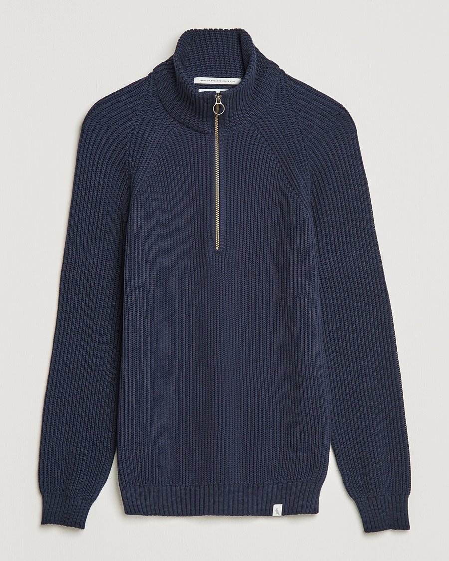 Peregrine Felix Quarter Zip Jumper Navy – Blue
