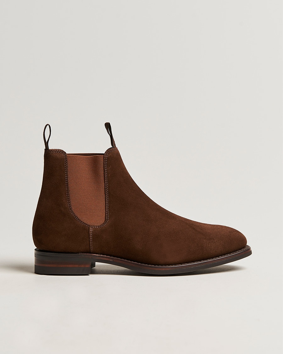 Men | Loake 1880 | Loake 1880 | Chatsworth Chelsea Boot Tobacco Suede