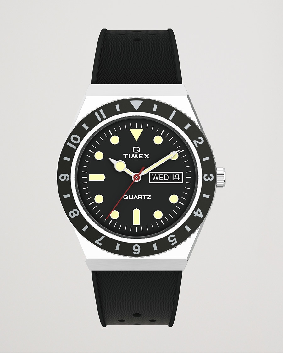 Men | | Timex | Q Diver 38mm Rubber Strap Black