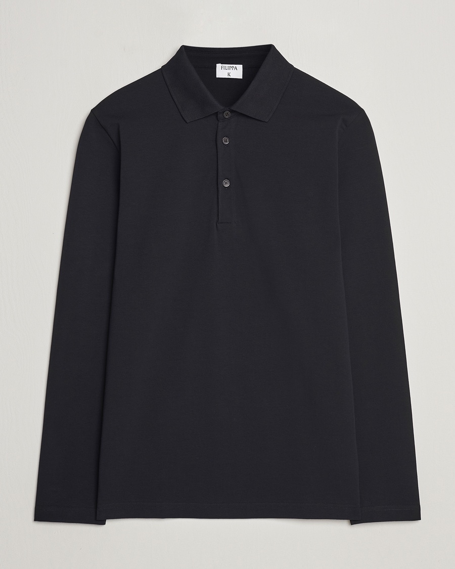 Filippa K Luke Lycra Poloshirt Black – Black