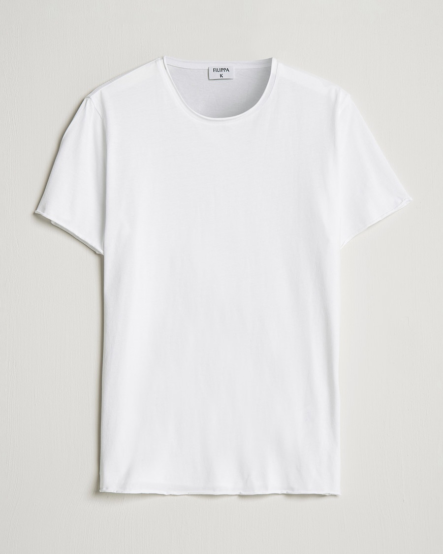 Filippa K Roll Neck Crew Neck Tee White – White