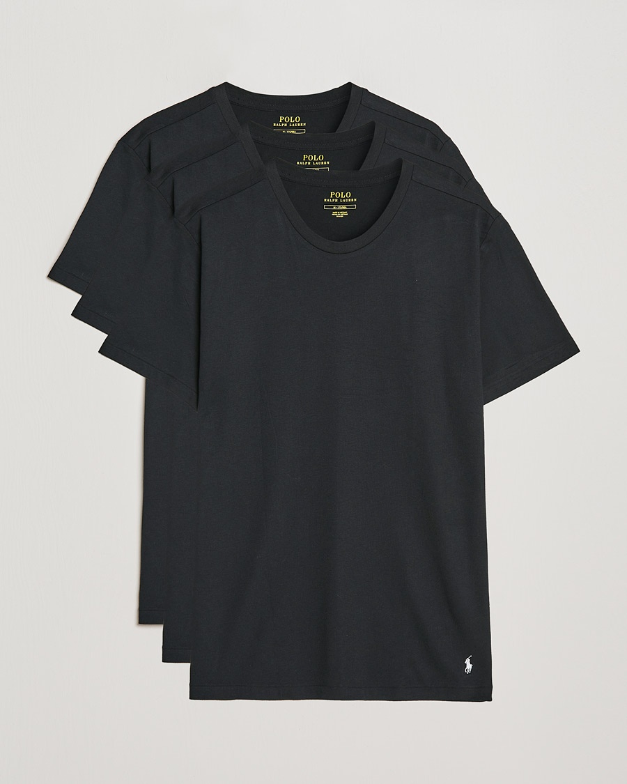 Men | World of Ralph Lauren | Polo Ralph Lauren | 3-Pack Crew Neck T-Shirt Black