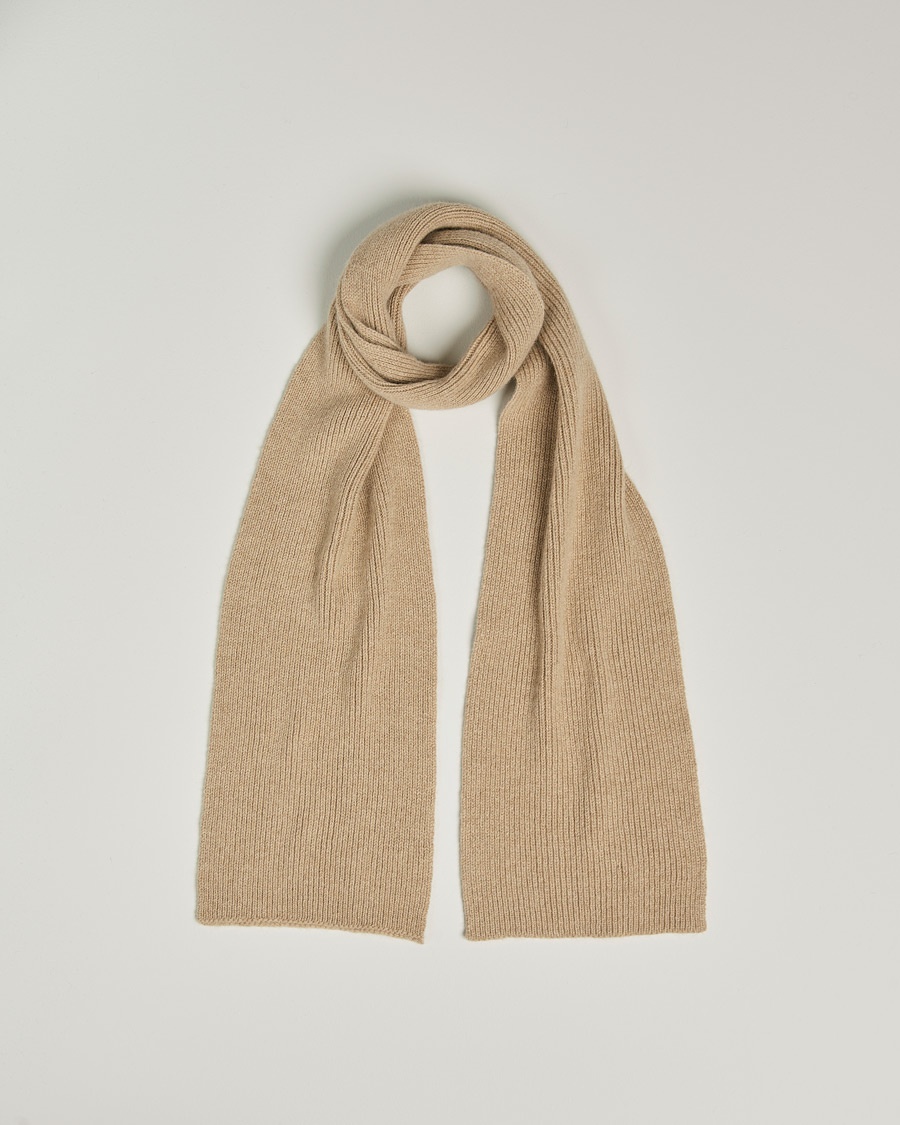 Le Bonnet Lambswool/Caregora Scarf Sand – Beige