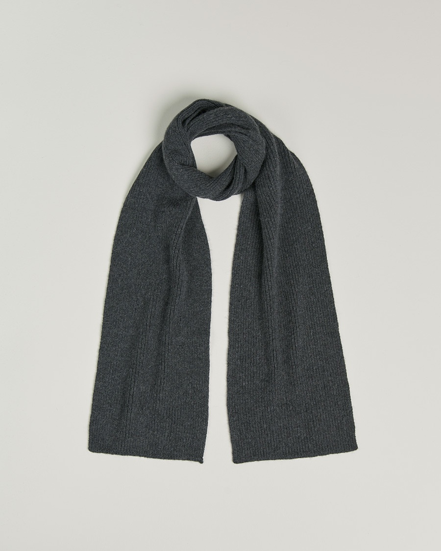 Le Bonnet Lambswool/Caregora Scarf Graphite – Grey