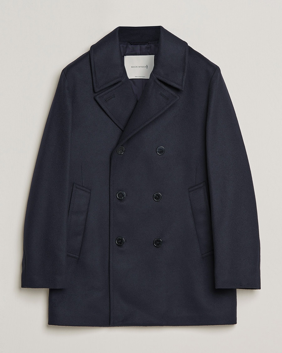 Mackintosh Dalton Wool/Cashmere Peacoat Navy – Blue