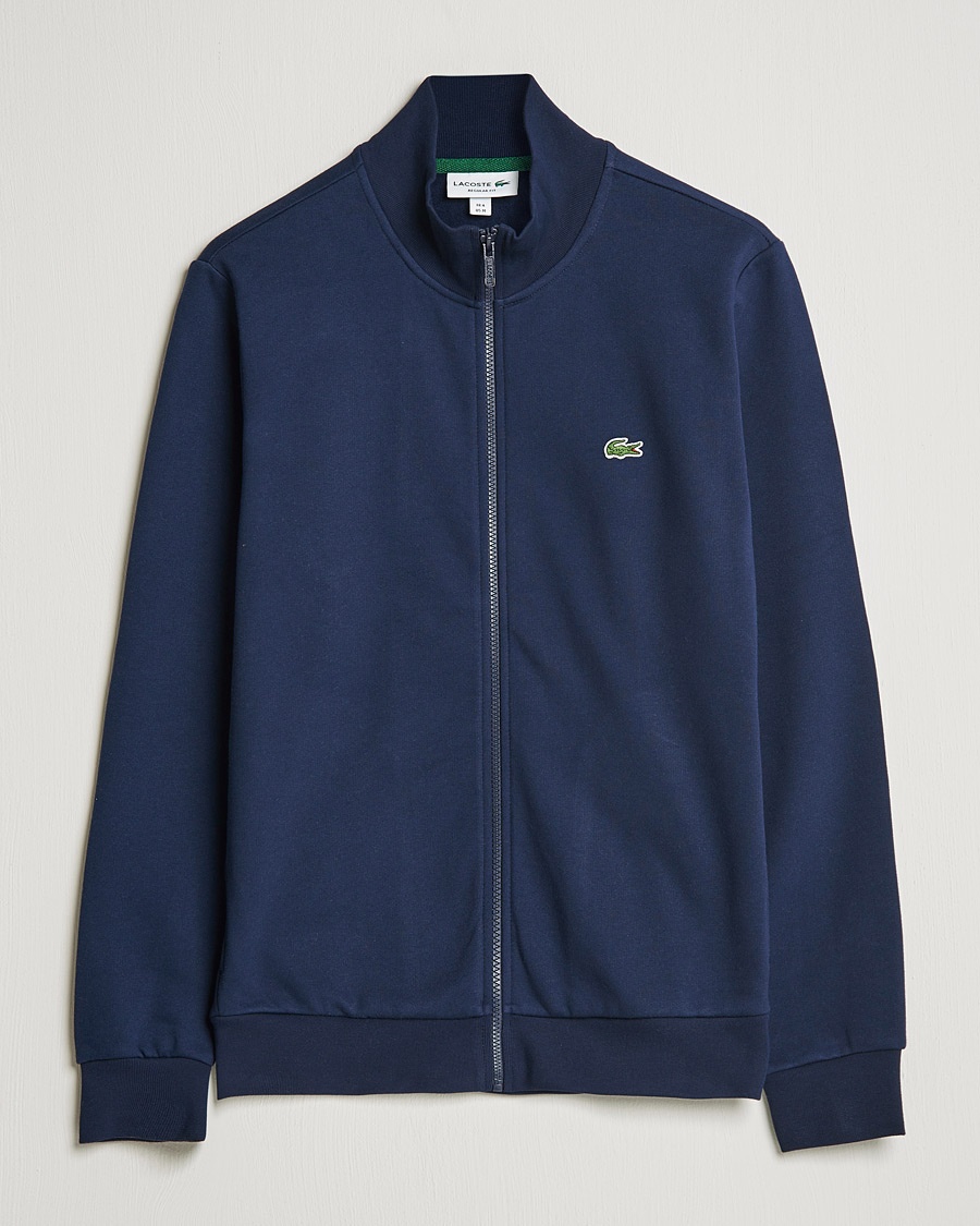 Lacoste Full Zip Sweater Navy – Blue