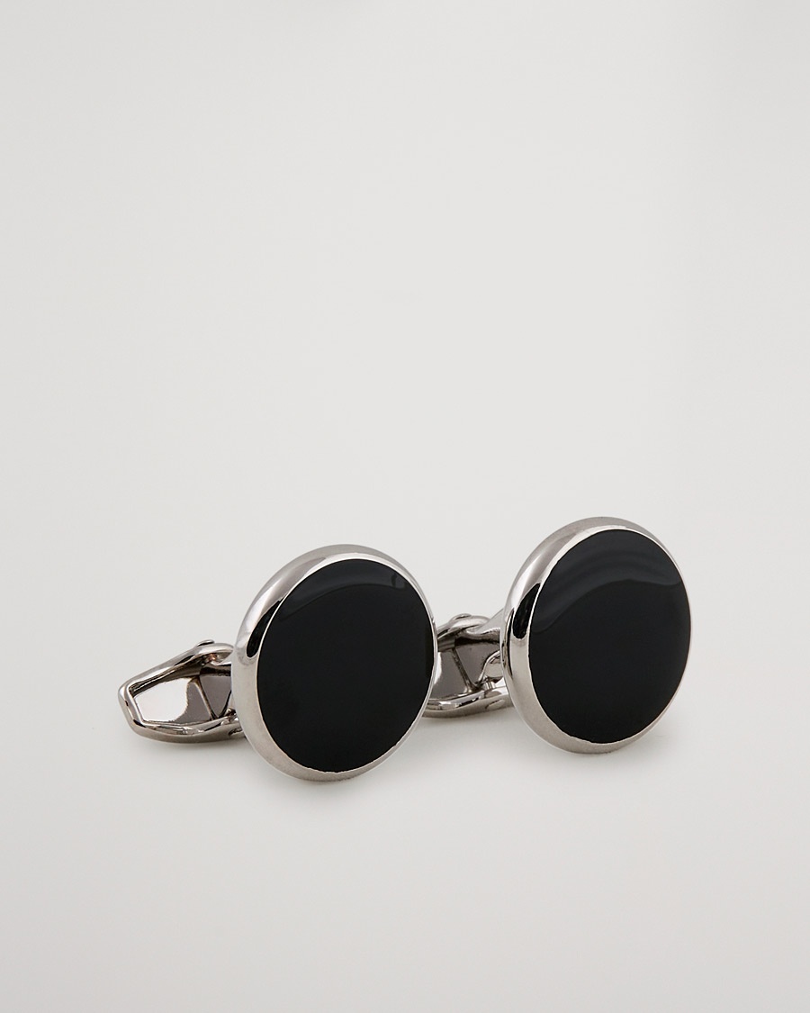 Amanda Christensen Cufflink & Shirt Studs Set Black/Silver – Black