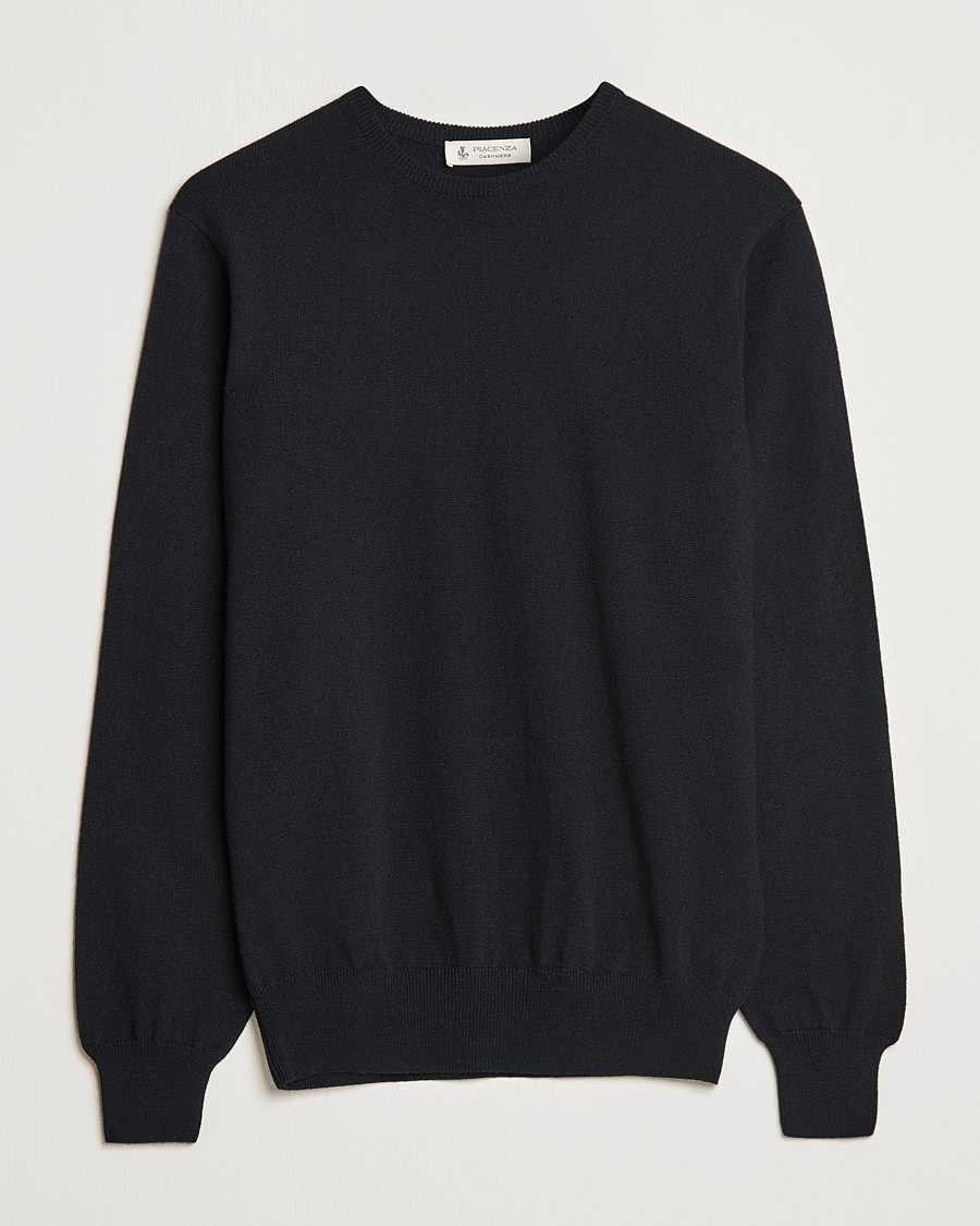 Piacenza Cashmere Cashmere Crew Neck Sweater Black – Black