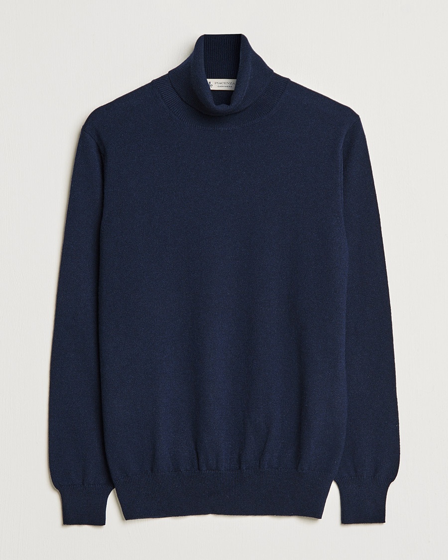Piacenza Cashmere Cashmere Rollneck Sweater Navy – Blue