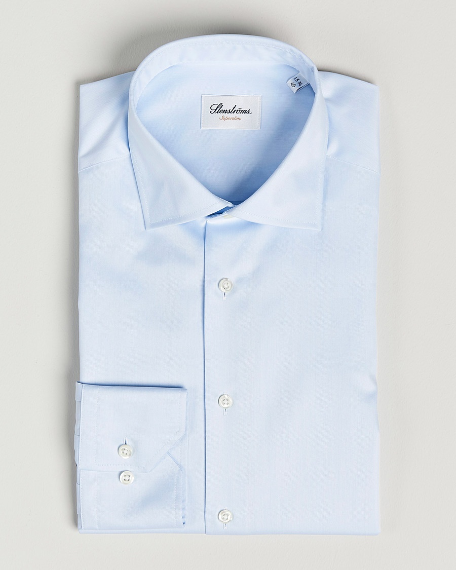 Stenströms Superslim Plain Shirt Blue – Blue