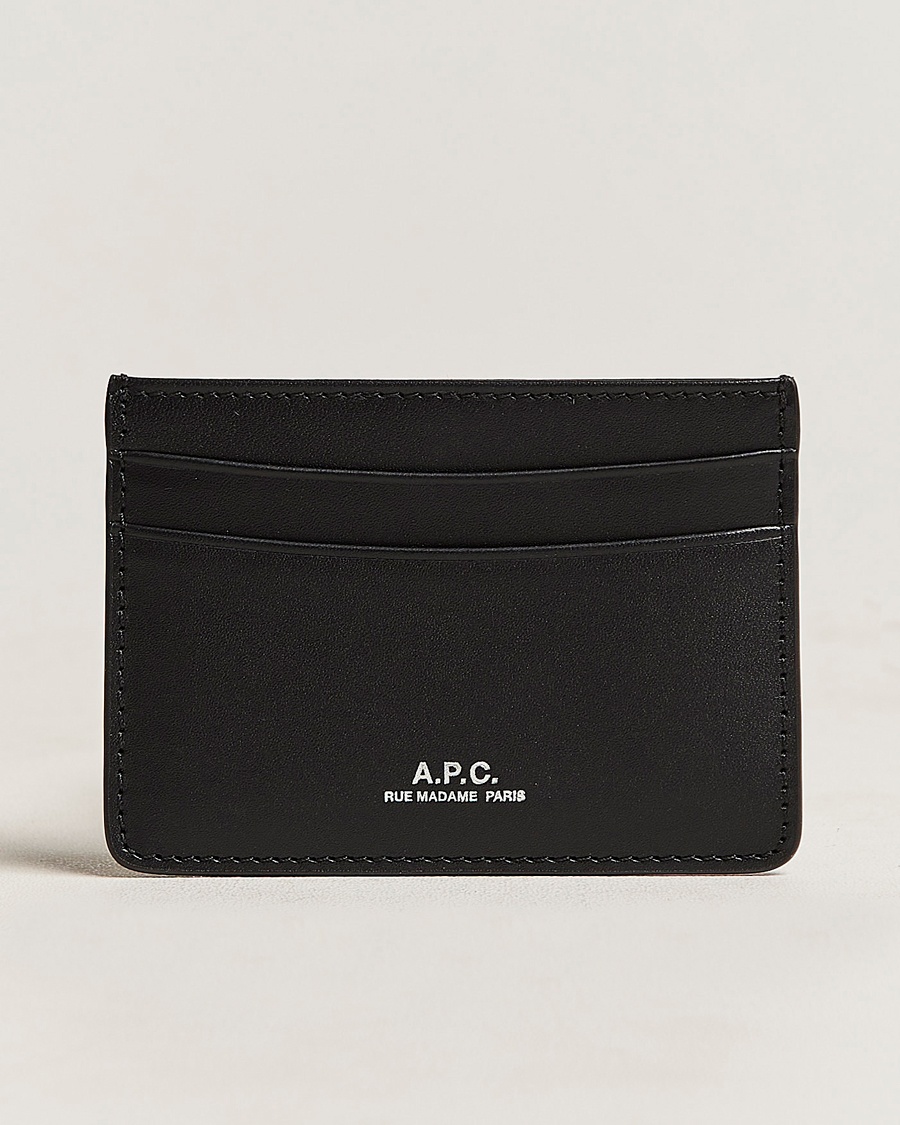 A.P.C. A.P.C.Calf Leather Card HolderBlack – Black