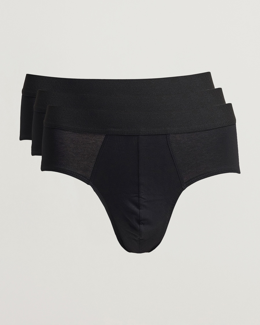 Men | Briefs | Bread & Boxers | 3-Pack Brief Black