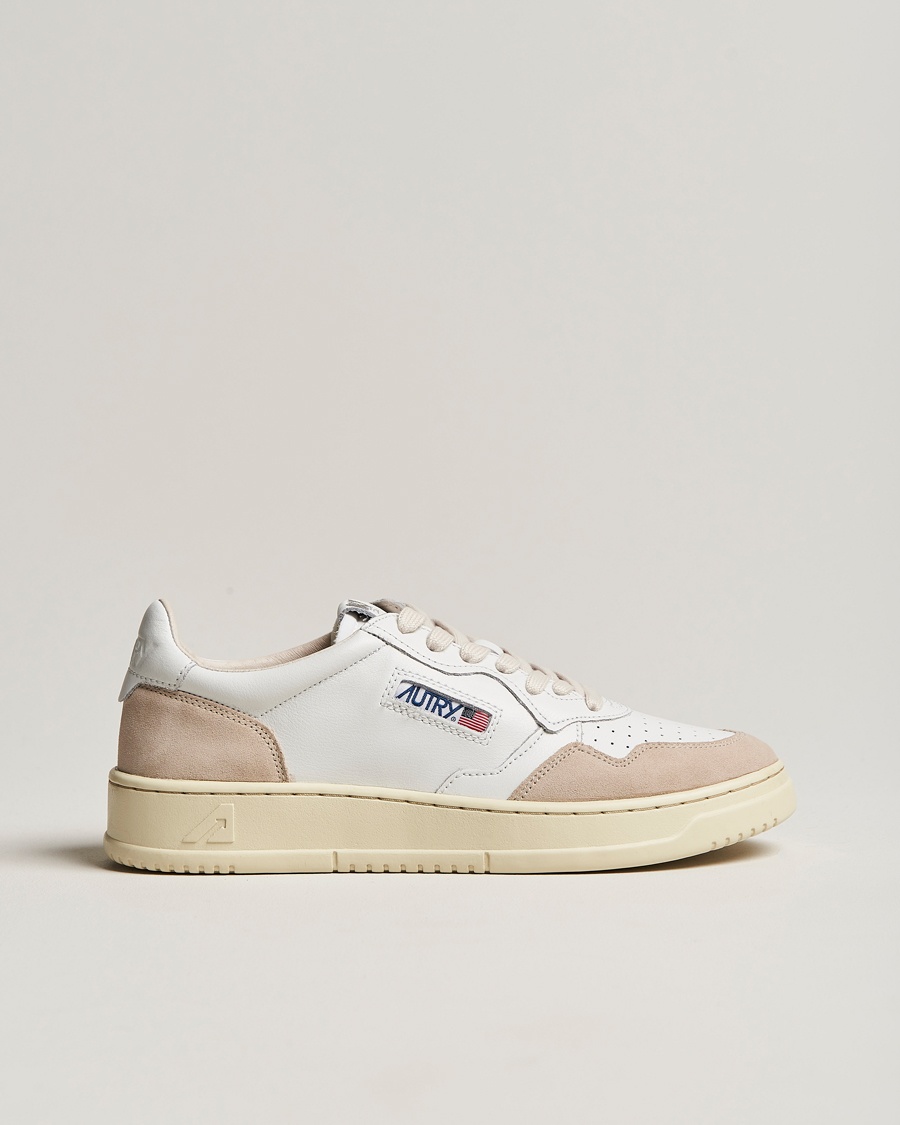 Autry Medalist Low Leather/Suede Sneaker White – White