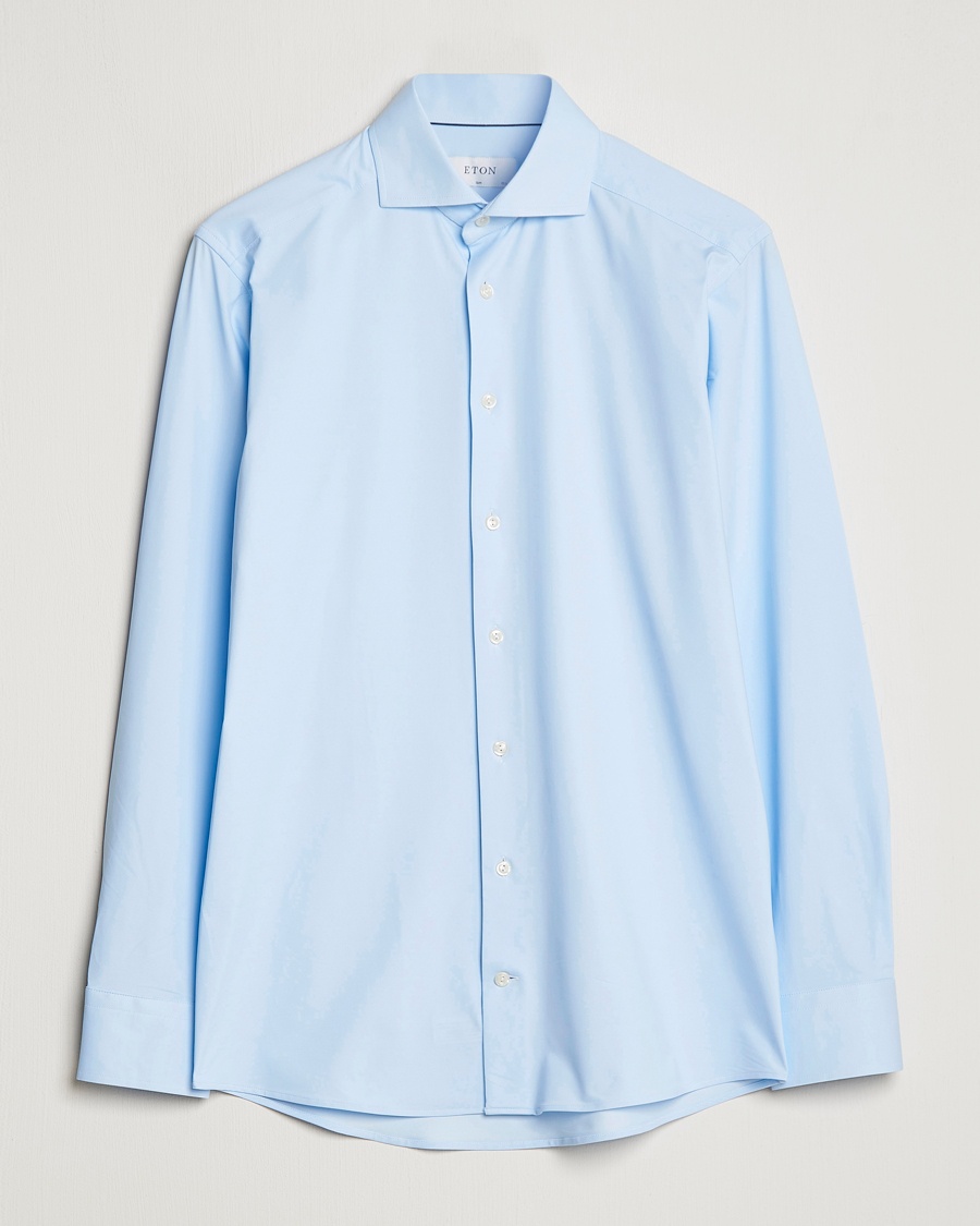 Eton Slim Fit Four Way Stretch Shirt Light Blue – Blue