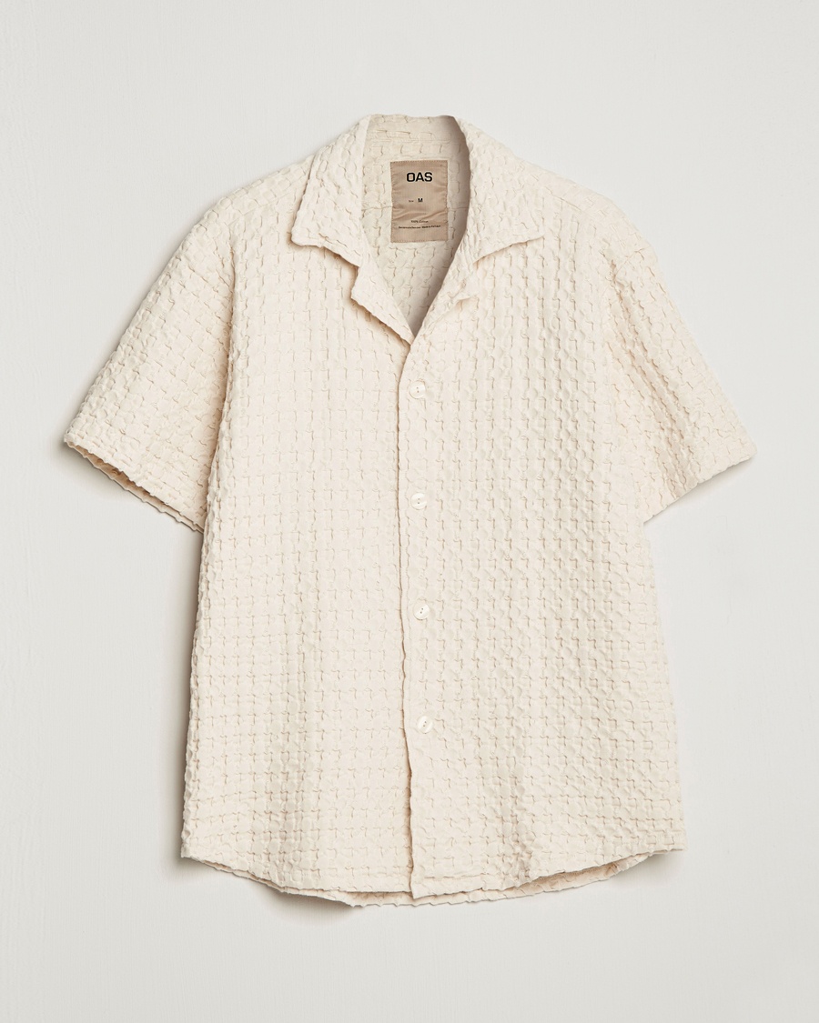 Men | OAS | OAS | Cuba Waffle Shirt Ecru