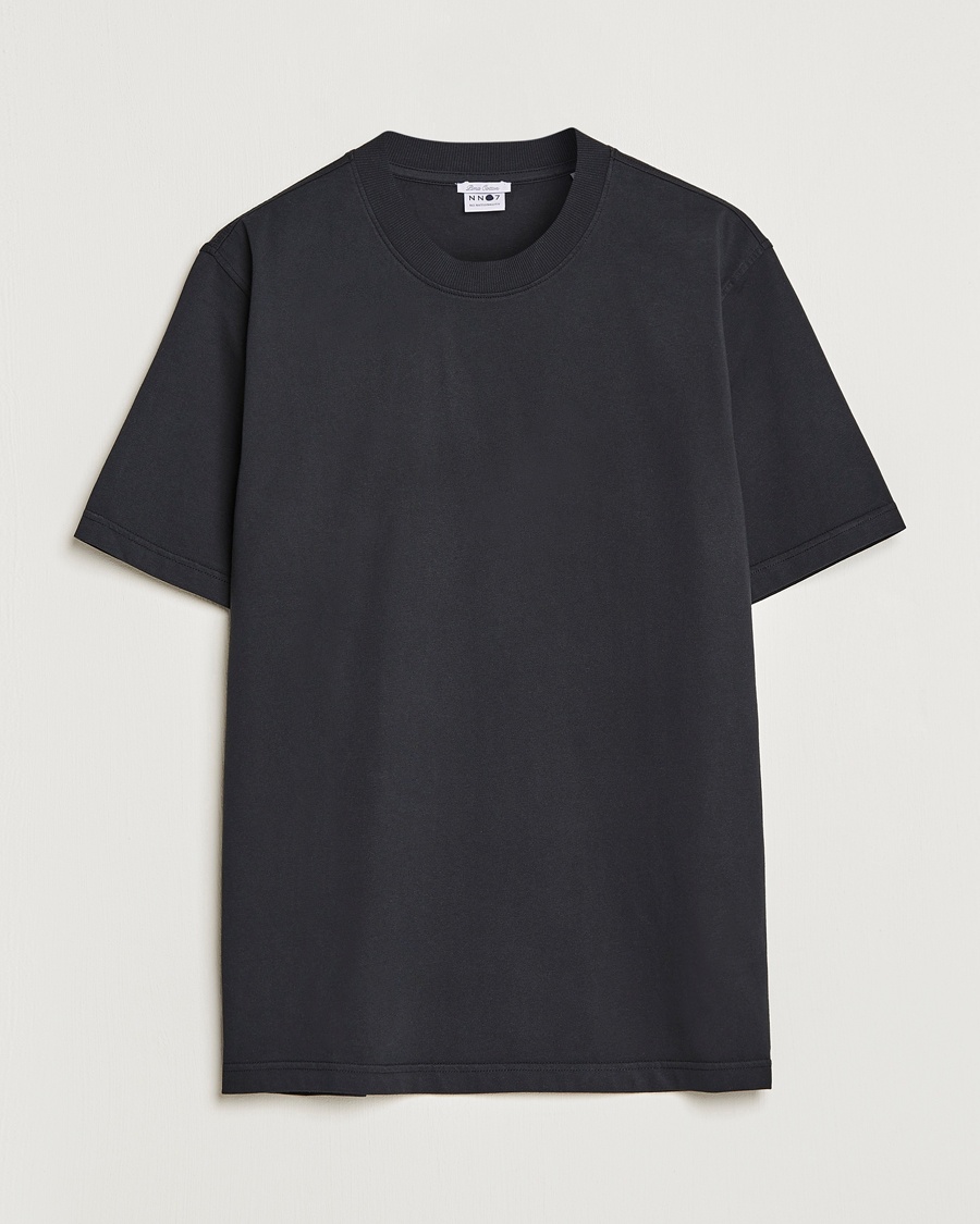 NN07 Adam Pima Crew Neck T-Shirt Black – Black