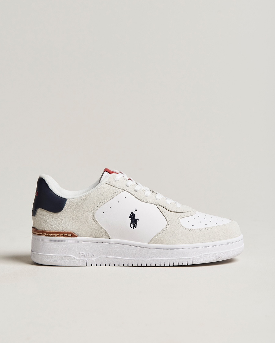 Men | Low Sneakers | Polo Ralph Lauren | Masters Court Suede Sneaker White/Navy/Red