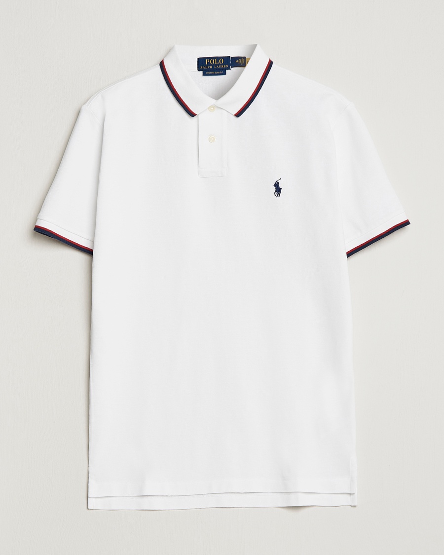 Polo Ralph Lauren Custom Slim Fit Tipped Polo White – White