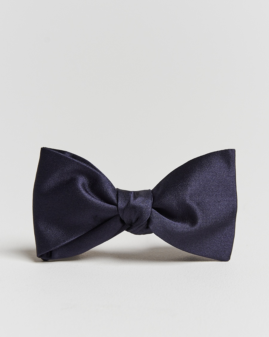 Amanda Christensen Self Tie Silk Ceremony Navy – Blue
