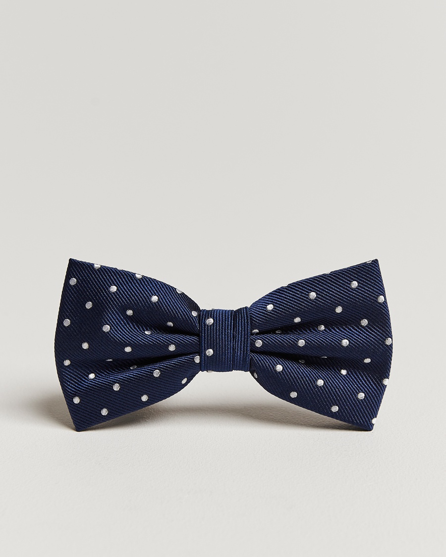 Men | Accessories | Amanda Christensen | Dot Pre Tie Silk Navy/White