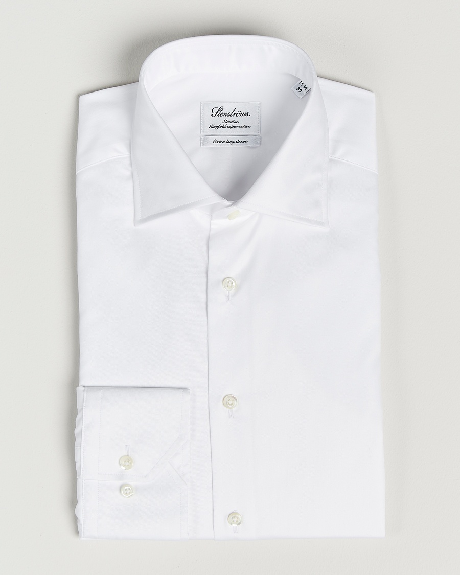 Men | | Stenströms | Slimline X-Long Sleeve Shirt White