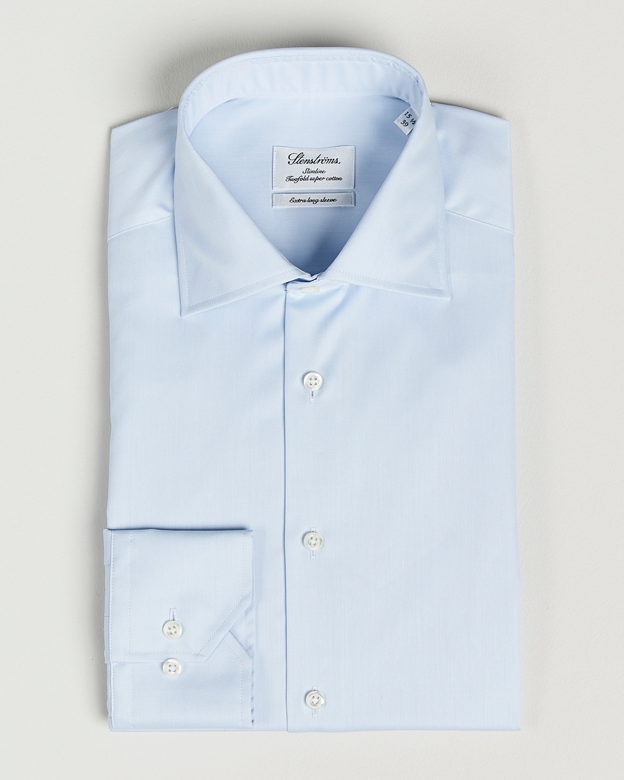 Men | | Stenströms | Slimline X-Long Sleeve Shirt Light Blue