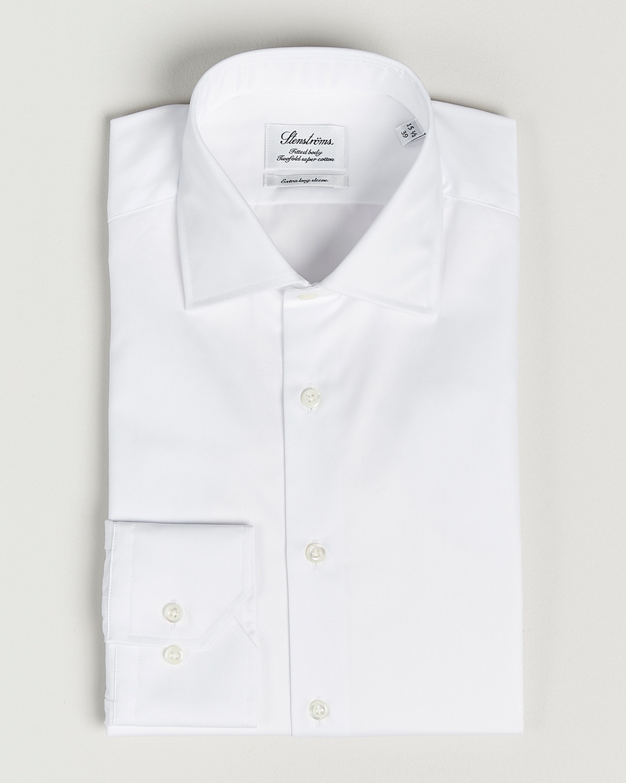 Men | | Stenströms | Fitted Body X-Long Sleeve Shirt White