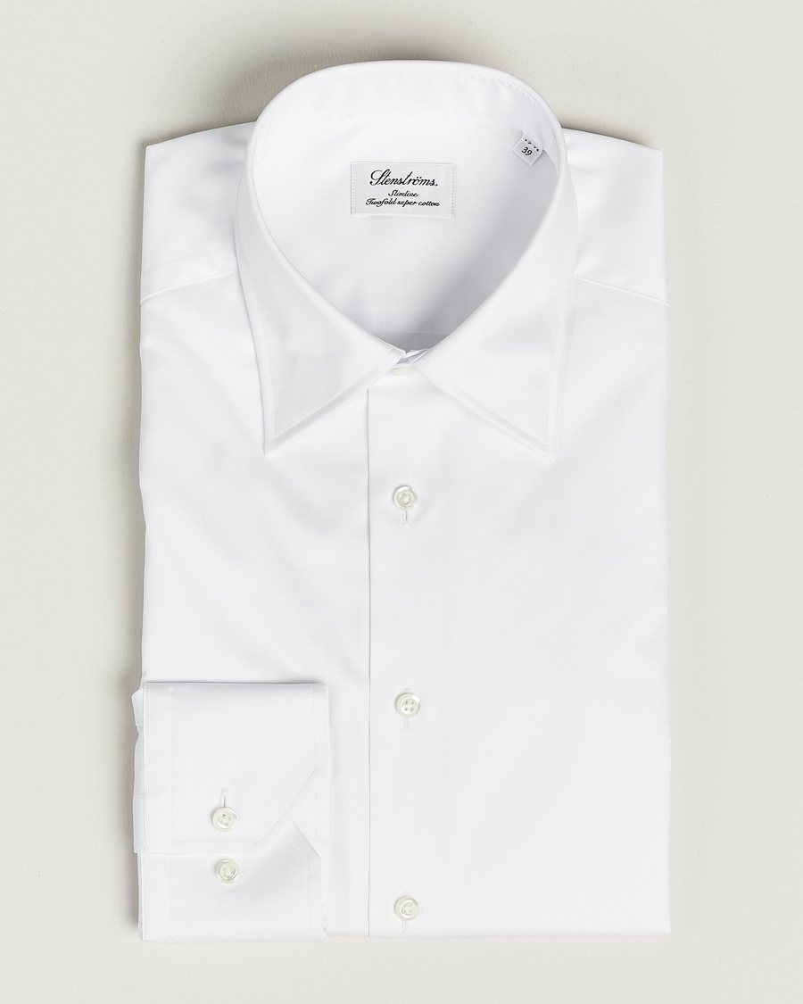 Men | | Stenströms | Slimline Kent Collar Shirt White
