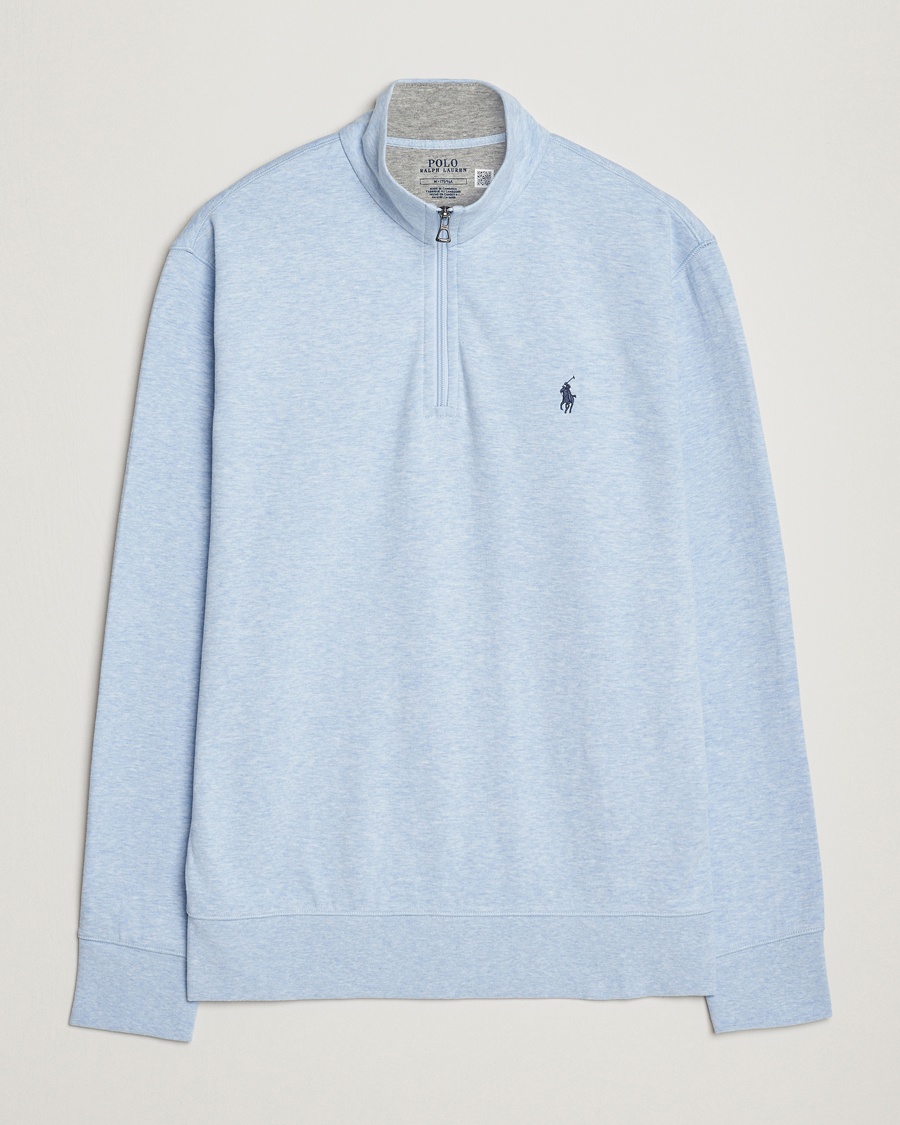 Polo Ralph Lauren Tech Double Knit Half Zip Office Blue Heather – Blue
