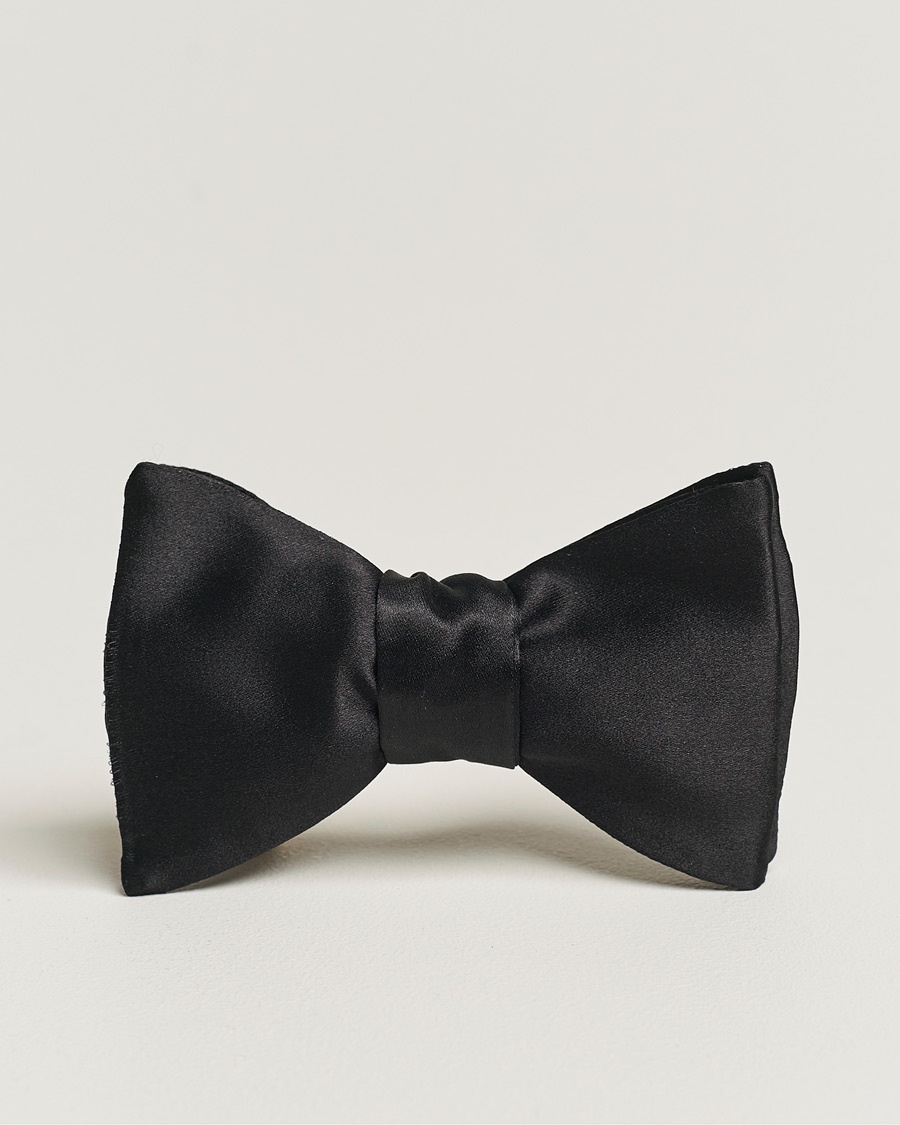 Eton Pre-Tied Silk Bow Tie Black – Black