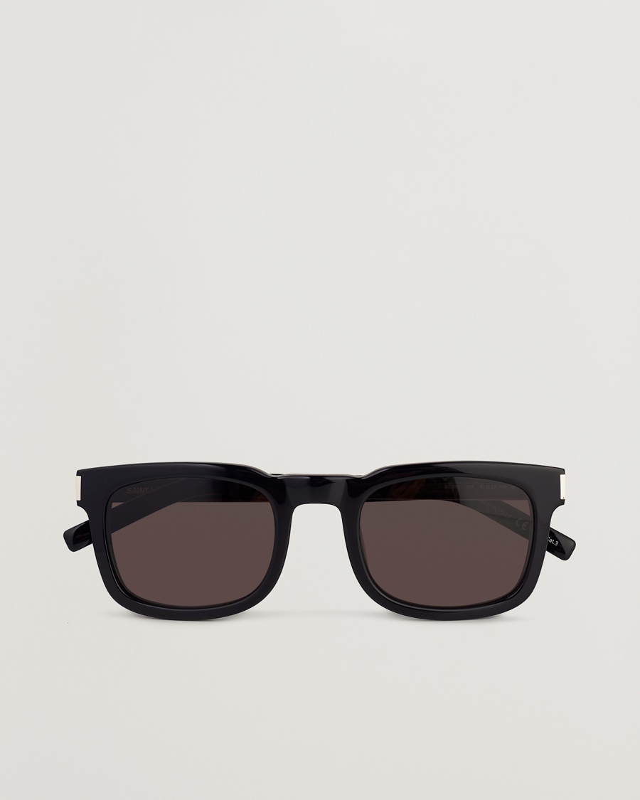 Men | Square Frame Sunglasses | Saint Laurent | SL 581 Sunglasses Black/Silver