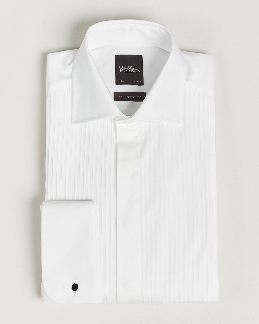 Men | Formal | Oscar Jacobson | Slim Fit Cut Away Tuxedo Double Cuff White