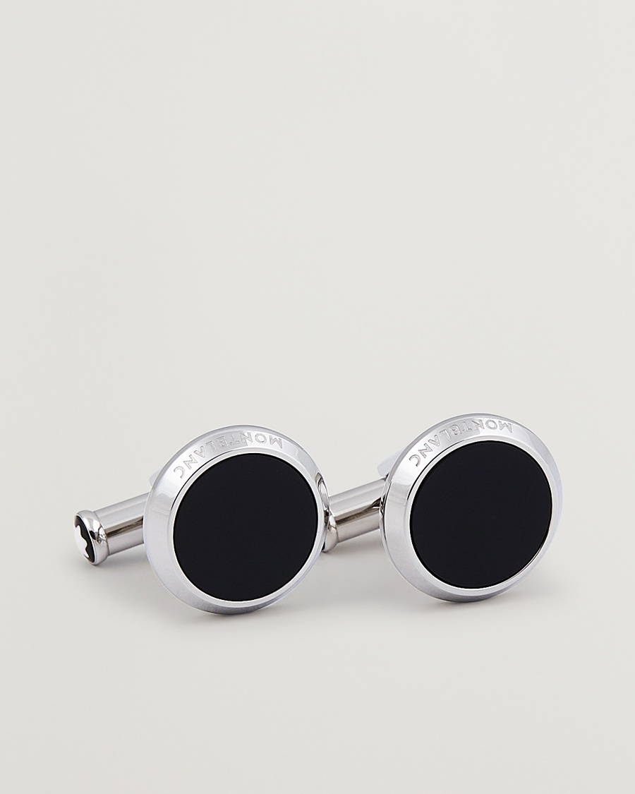 Montblanc Meisterstück Steel Cufflinks Black Onyx – Black