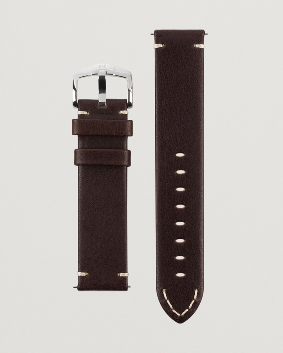 HIRSCH Ranger Retro Leather Watch Strap Brown – Brown