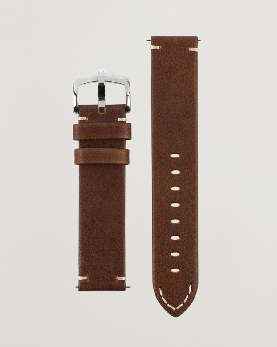 HIRSCH Ranger Retro Leather Watch Strap Golden Brown – Brown