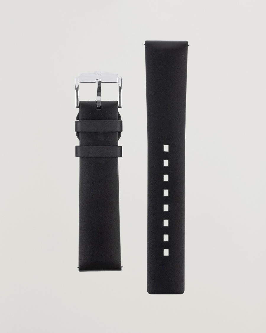 HIRSCH Pure Natural Rubber Watch Strap Black – Black