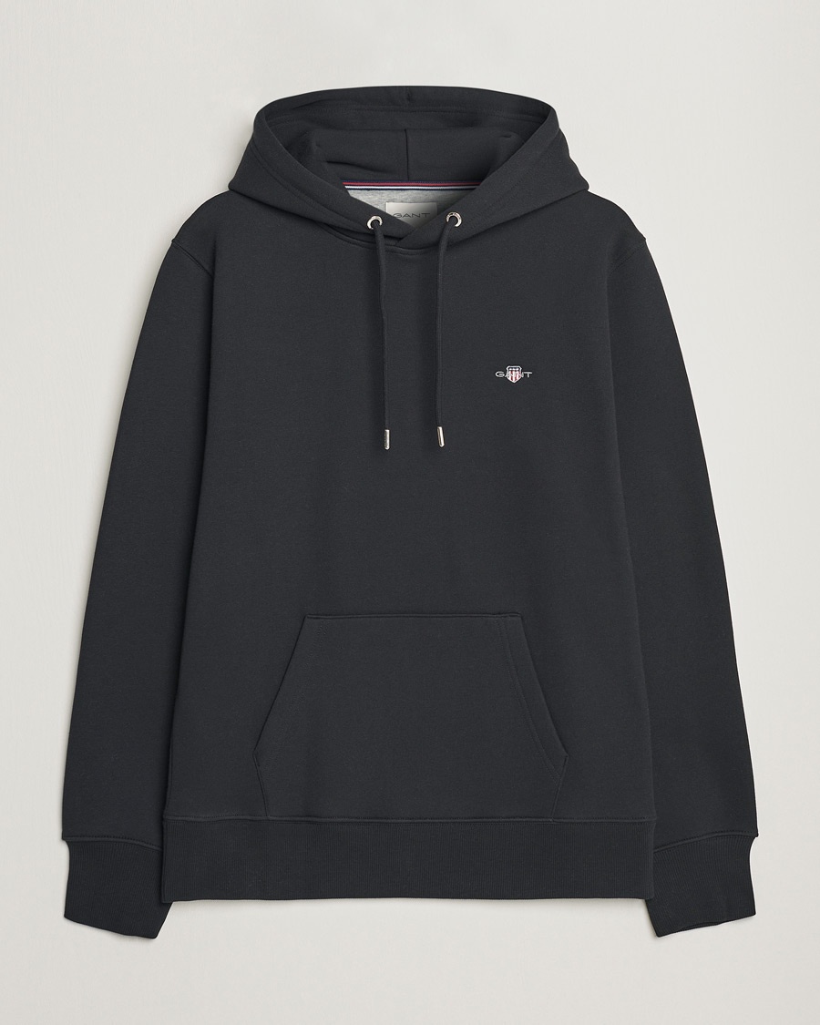 Gant Original Shield Logo Hoodie Black – Black